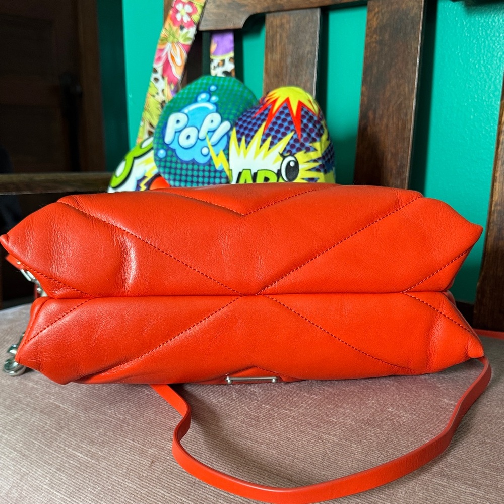 Rebecca Minkoff Bold Orange Crossbody Bag with Chain - Picture 4 of 12
